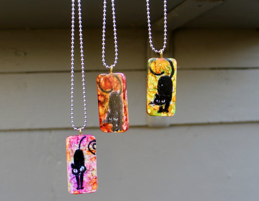 Cat on the Prowl - necklace - Cat Noir CC