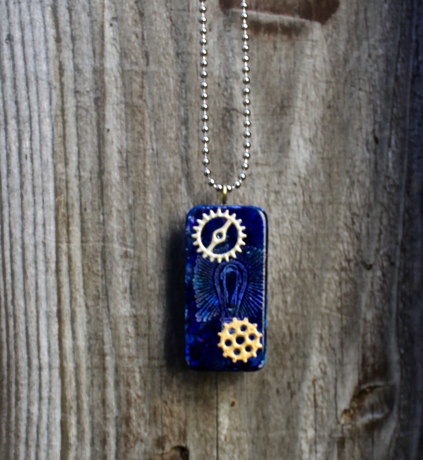 Gears and Light bulb Necklace - Cat Noir CC