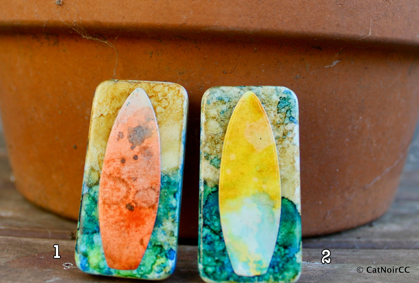 Surfboard pin - Cat Noir CC