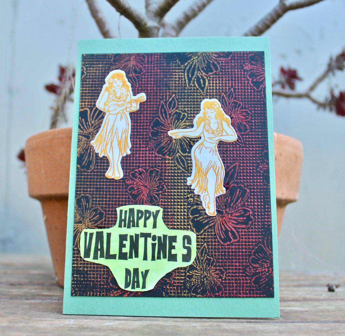 Vintage Valentines — Hula Girls - Cat Noir CC